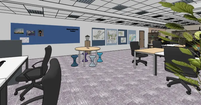 relooking bureau, espace collaboratif, aménagement open space